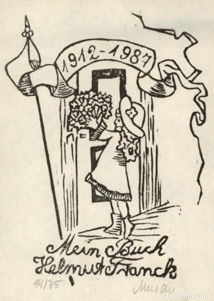 Arte: ORIGINAL - EXLIBRIS EX-LIBRIS HEIDRUN MURAU - MEDIDAS: 10 X 7 CMS - Foto 1