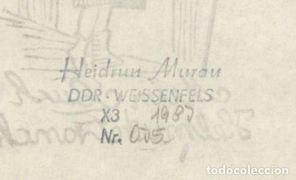 Arte: ORIGINAL - EXLIBRIS EX-LIBRIS HEIDRUN MURAU - MEDIDAS: 10 X 7 CMS - Foto 2
