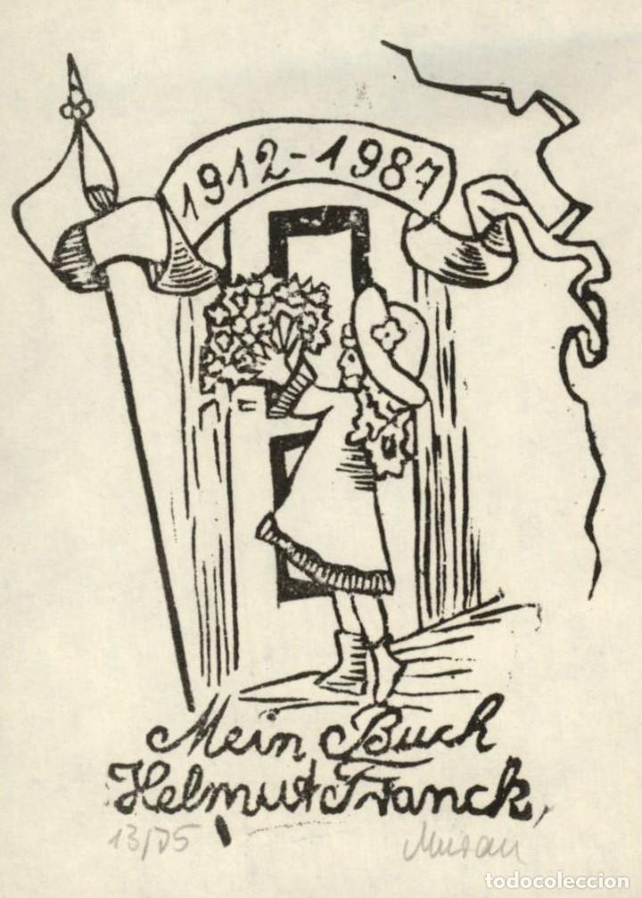 Arte: ORIGINAL - EXLIBRIS EX-LIBRIS HEIDRUN MURAU - MEDIDAS: 10 X 7 CMS - Foto 1