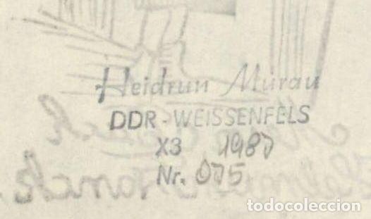 Arte: ORIGINAL - EXLIBRIS EX-LIBRIS HEIDRUN MURAU - MEDIDAS: 10 X 7 CMS - Foto 2
