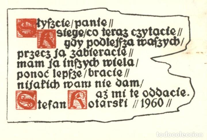 Arte: ORIGINAL - EXLIBRIS EX-LIBRIS - Gustaw Schmagier 1960 - 9 X 7 CMS - Foto 1