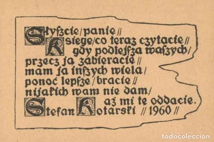 Arte: ORIGINAL - EXLIBRIS EX-LIBRIS - Gustaw Schmagier 1960 - 9 X 7 CMS - Foto 1