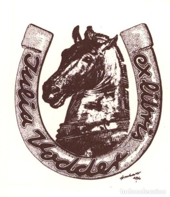 Arte: ORIGINAL - EXLIBRIS EX-LIBRIS Julia Wodder - 7 X 6 CMS - Foto 1