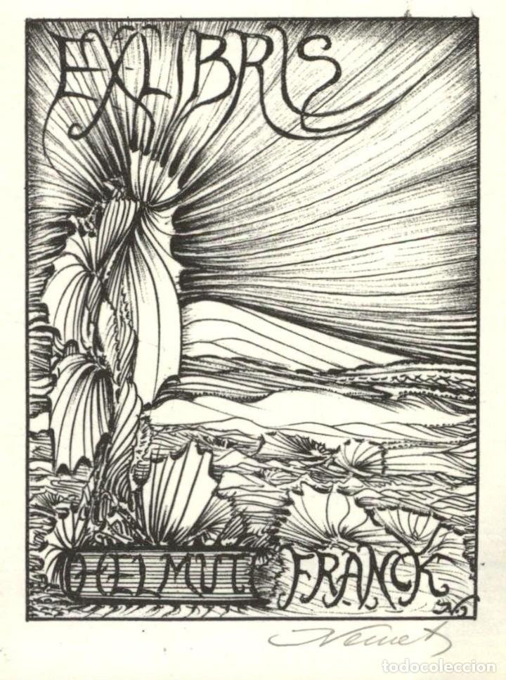 Arte: ORIGINAL - EXLIBRIS EX-LIBRIS Helmut Franck - 10 X 8 CMS - Foto 1