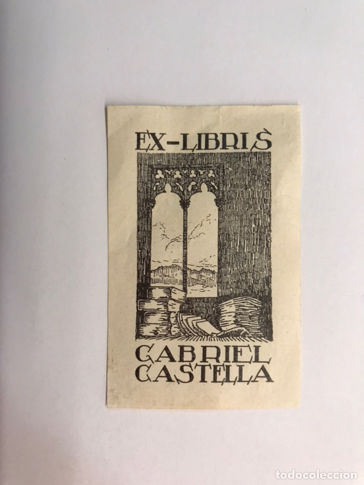 Arte: EX LIBRIS, GABRIEL CASTELLA. IGUALADA, Historiador.. - Foto 1