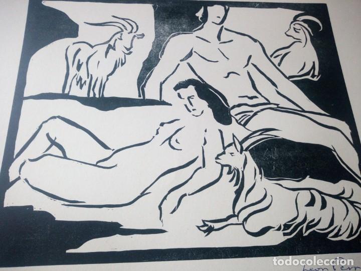 Arte: exlibris desnudo le&oacute;n perrin 53/325 - Foto 3