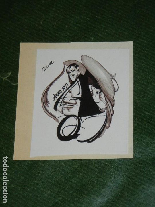 Arte: EX-LIBRIS AQ - SER ALADO - 1971 SEPIA - Foto 1