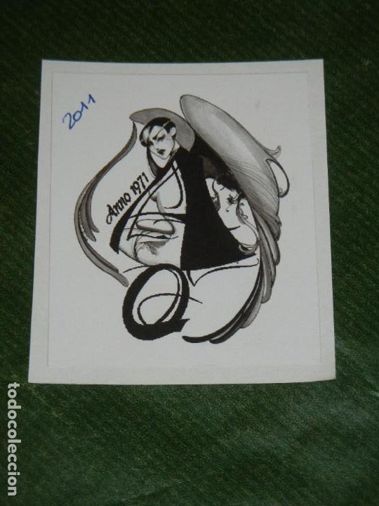 Arte: EX-LIBRIS AQ - SER ALADO - 1971 GRIS - Foto 1