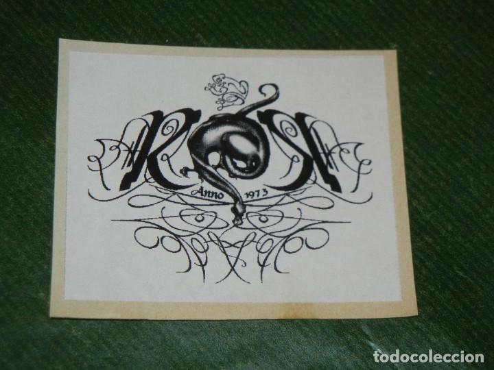 Arte: EX-LIBRIS ROSA - BUHO RANA - 1973 - Foto 1