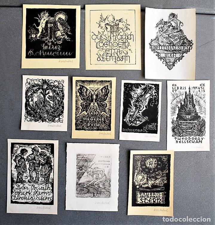 Arte: 10 Ex-Libris de Bertrand Weissenbach Wei&szlig;enbach - Foto 1