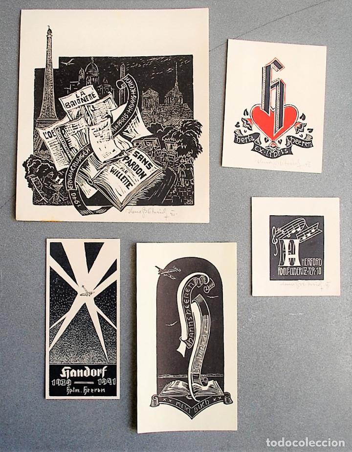 Arte: 5 Ex-Libris de Hona Wilbrisch - Foto 1