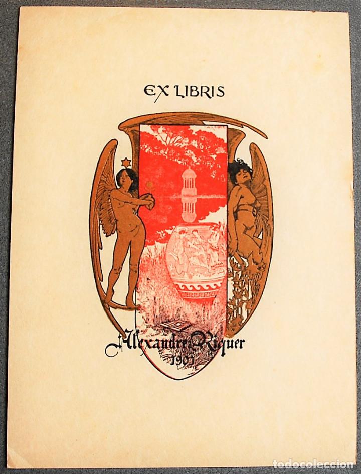 Arte: Ex-Libris de Alexandre de Riquer 1901 - Foto 1