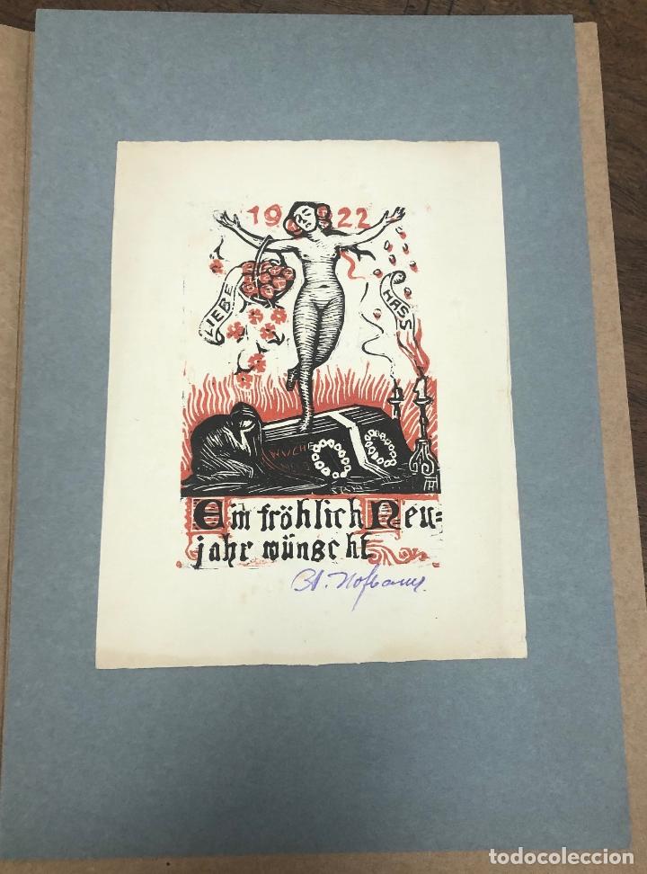 Arte: EXLIBRIS ALEMAN A&Ntilde;O 1922. GRAN FORMATO - Foto 1