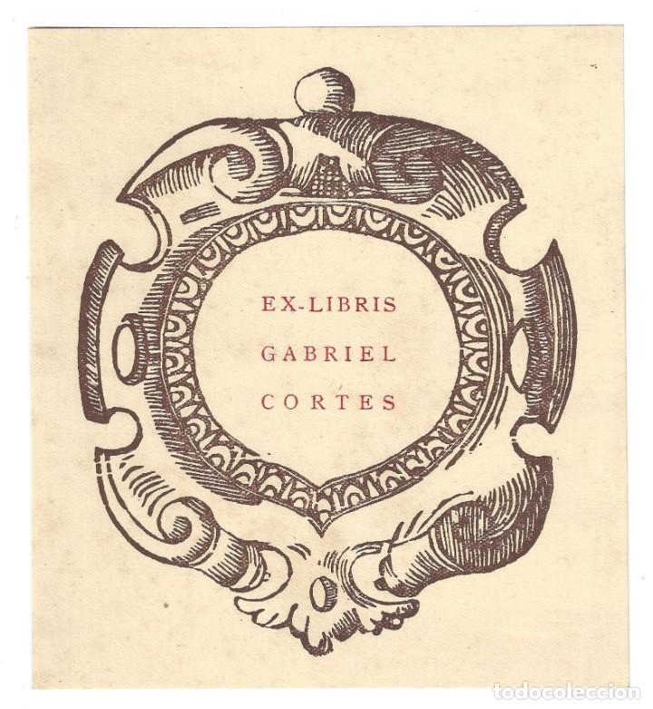 Arte: EX- LIBRIS.- GABRIEL CORTES. ARTE. LIBROS - Foto 1