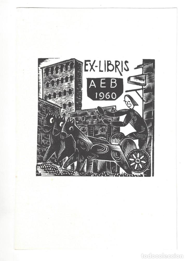 Arte: EX- LIBRIS.- A. E. B. 1960. MARIA ROSA COLOMER. ARTE. LIBROS - Foto 1