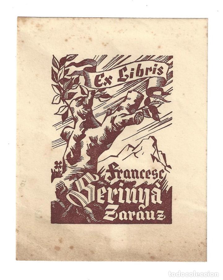 Arte: EX- LIBRIS.- FRANCESC SERINY&Agrave; ZARAUZ. ARTE. LIBROS - Foto 1