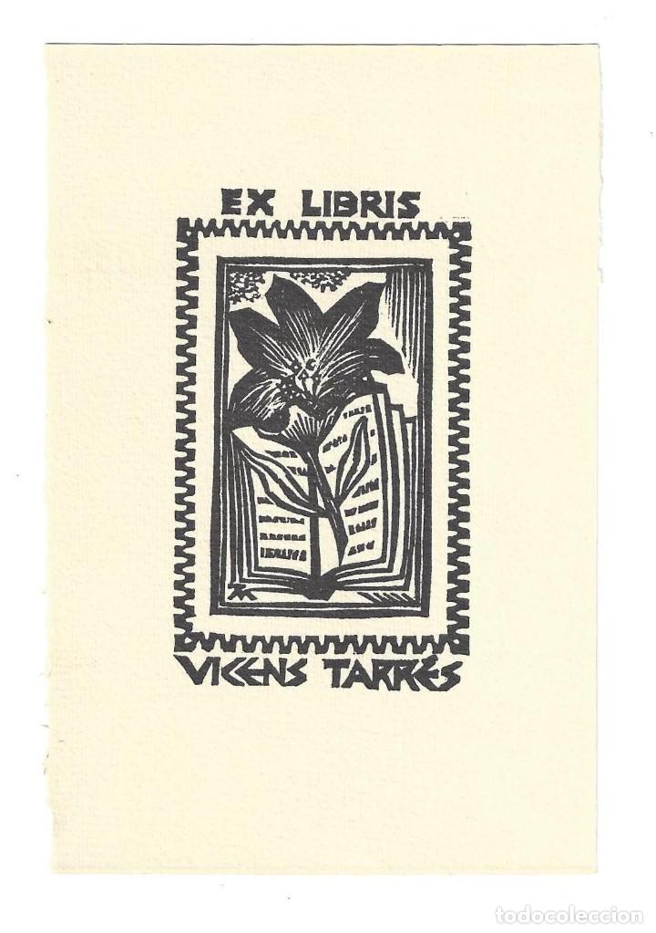 Arte: EX- LIBRIS.- VICENS TARR&Eacute;S. ARTE. LIBROS - Foto 1