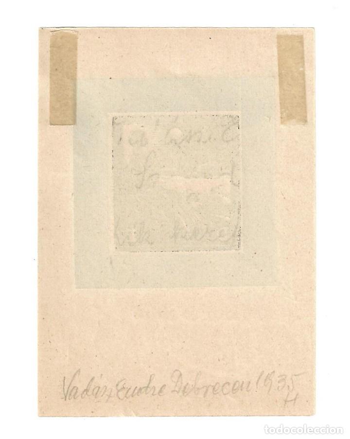 Arte: EX- LIBRIS.- D. E. SE&Ntilde;ORA LEYENDO. ARTE. LIBROS- 1935 - Foto 2