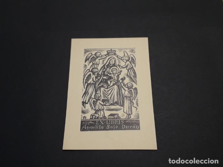 EXLIBRIS ANGELITA SOLÉ DURÁN POR ANTONI OLLÉ PINELL (Arte - Ex Libris)