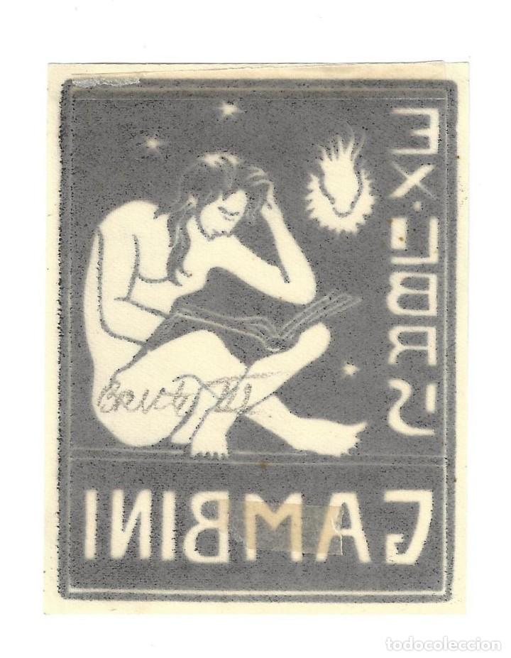 Arte: EX- LIBRIS.- GAMBINI. DESNUDO. ARTE. LIBROS - Foto 2