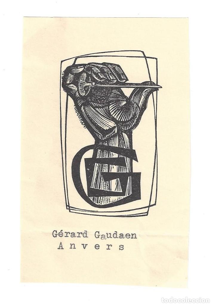 Arte: EX- LIBRIS.- G&Eacute;RARD GUADAEN. ANVERS. ARTE. LIBROS - Foto 1