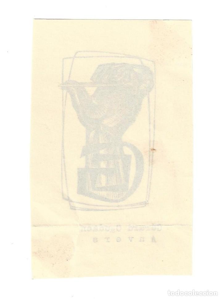Arte: EX- LIBRIS.- G&Eacute;RARD GUADAEN. ANVERS. ARTE. LIBROS - Foto 2