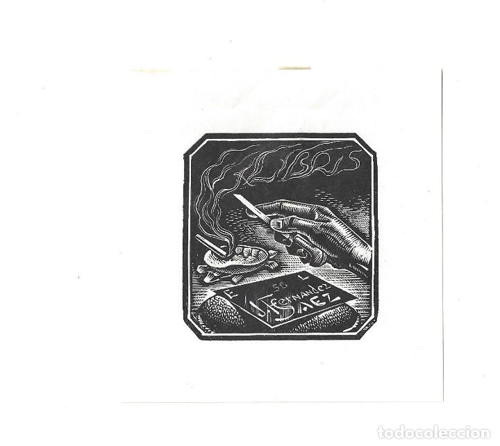Arte: EX- LIBRIS.- J. FERNANDEZ SAEZ. ARTE. LIBROS - Foto 1