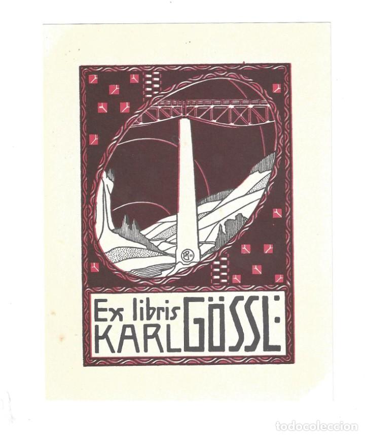 Arte: EX- LIBRIS.- KARL G&Ouml;SSL. ARTE. LIBROS - Foto 1