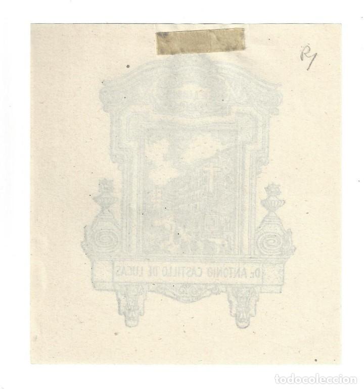 Arte: EX- LIBRIS.- DR. ANTONIO CASTILLO DE LUCAS. ARTE. LIBROS - Foto 2