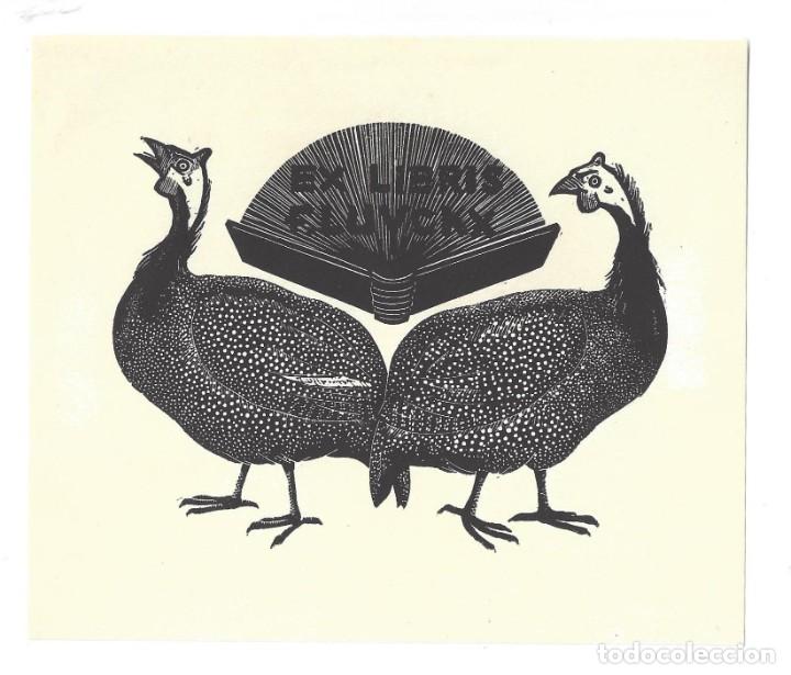 Arte: EX- LIBRIS.- F. LUVCKX. AVES. ARTE. LIBROS - Foto 1