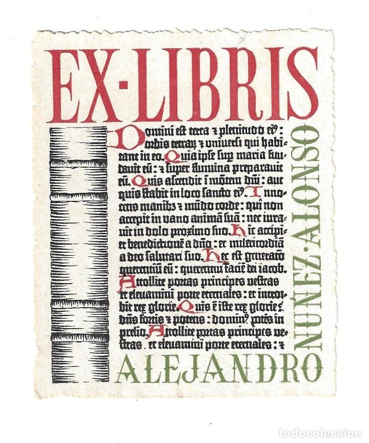 Arte: EX- LIBRIS.- ALEJANDRO NU&Ntilde;EZ ALONSO. ARTE. LIBROS - Foto 1