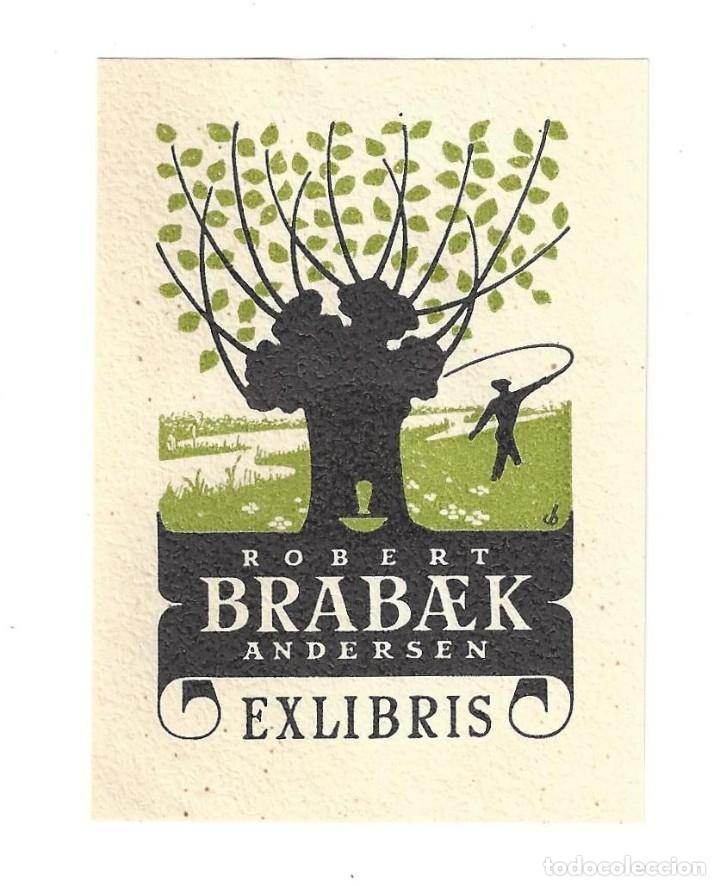Arte: EX- LIBRIS.- ROBERT BRABAEK ANDERSEN. &Aacute;RBOL. ARTE. LIBROS - Foto 1