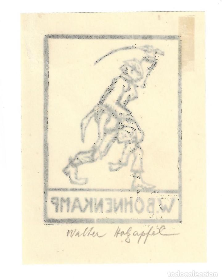 Arte: EX- LIBRIS.- W. BOHNENKAMP. ILUSTRADO WALTER HALZAPFEL. ARTE. LIBROS - Foto 2