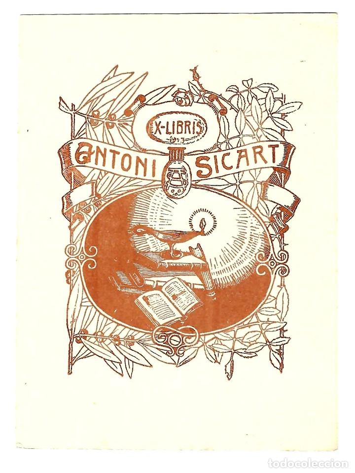 Arte: EX- LIBRIS.- ANTONI SICART. ARTE. LIBROS- 1913 - Foto 1