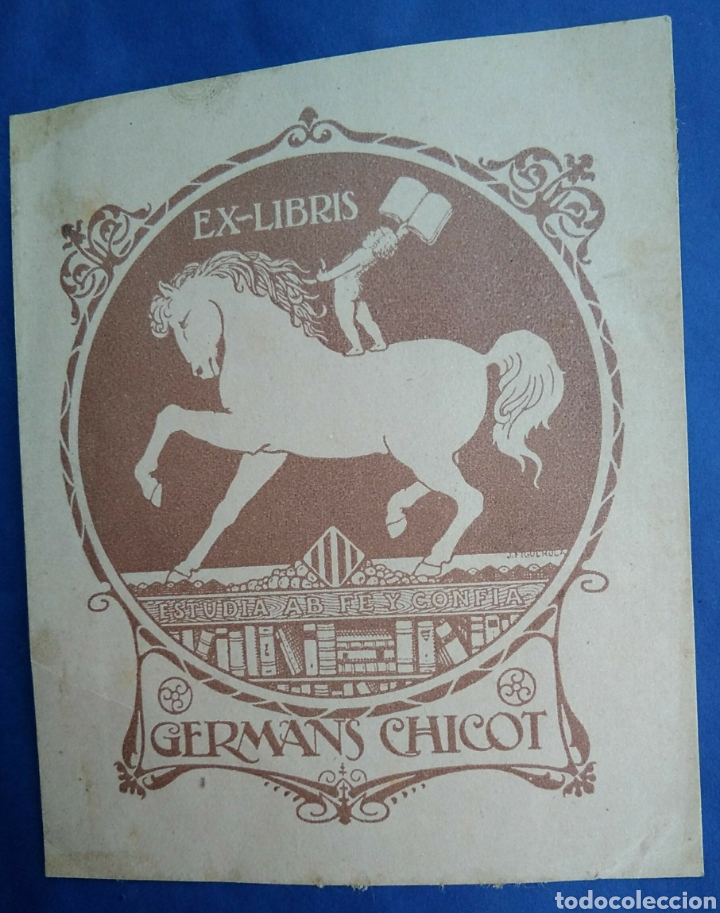 Arte: Ex-libris , germans chicot, estudia ab - fe - confia - Foto 1