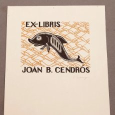 Arte: GRANYER - XILOGRAFIA - EXLIBRIS DE JOAN CENDRÓS - EDICIÓ NUMERADA - NADALA 1962