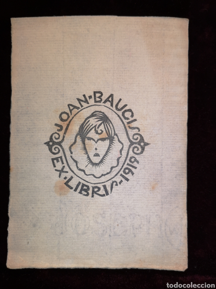 Arte: EX LIBRIS - JOAN BAUCIS - 1919 - 11 X 15 CM - Foto 1