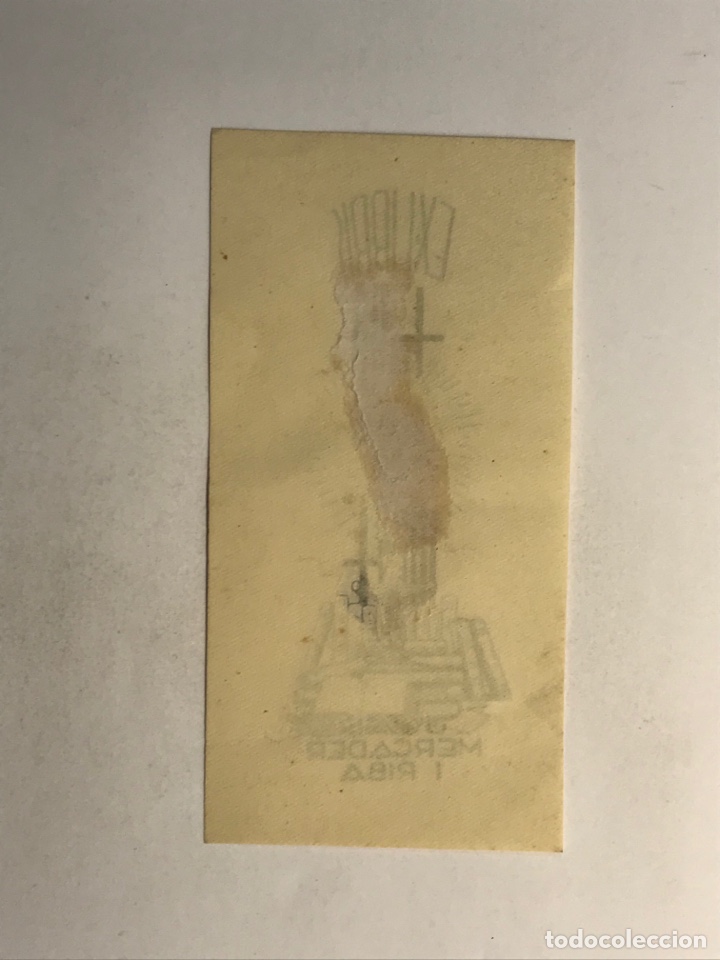 Arte: EX LIBRIS JOAN MERCADER I RIBA (12 x 6 cm.,) - Foto 2