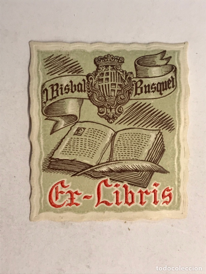 Arte: EX LIBRIS, J. BISBAL BUSQUET ( 5 x 4 cm., ) - Foto 1