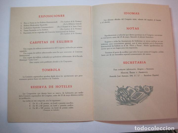 Arte: BARCELONA-VI CONGRESO EUROPEO DE EX LIBRIS-JULIO 1958-VER FOTOS-(K-2713) - Foto 8 - 261625020