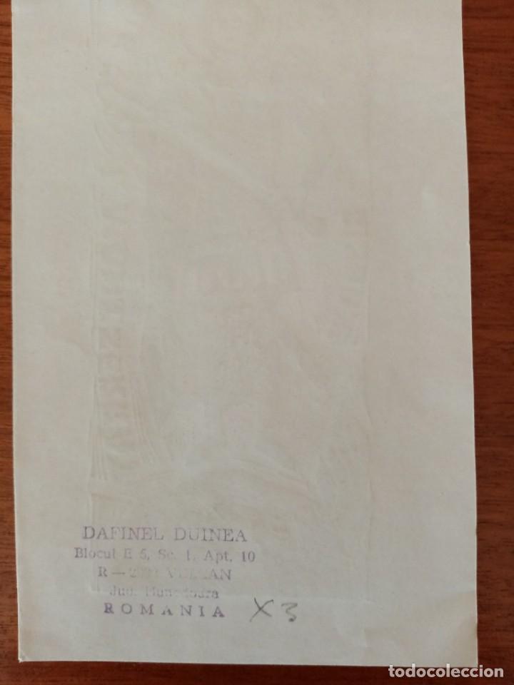 Arte: EXLIBRIS DE DAFINEL DUINEA - RUMANIA - Foto 2