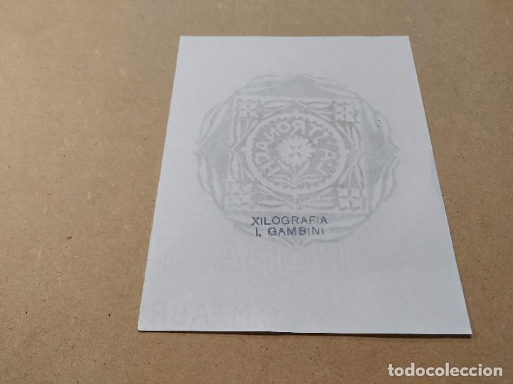 Arte: EX-LIBRIS DE LA STRONACH - XILOGRAF&Iacute;A IORG GAMBINI - Foto 2