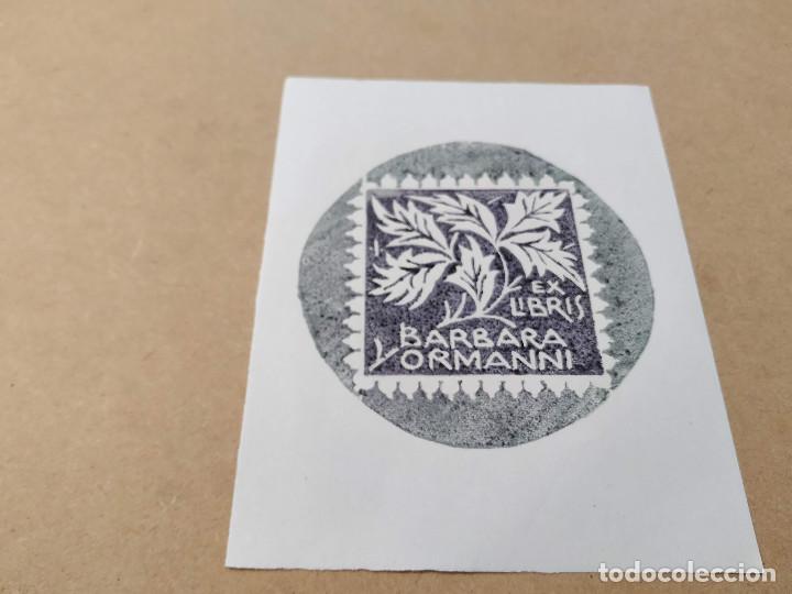 Arte: EX-LIBRIS DE BARBARA ORMANNI - XILOGRAF&Iacute;A IORG GAMBINI - Foto 1