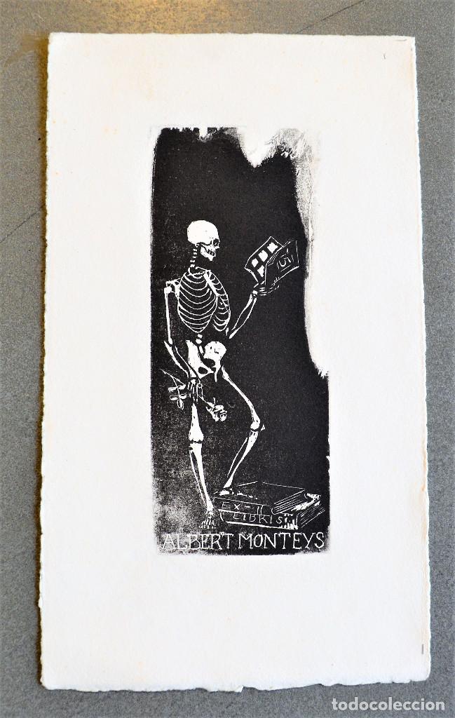 Arte: Ex-Libris de Mamen Zaera para Albert Monteys. - Foto 1