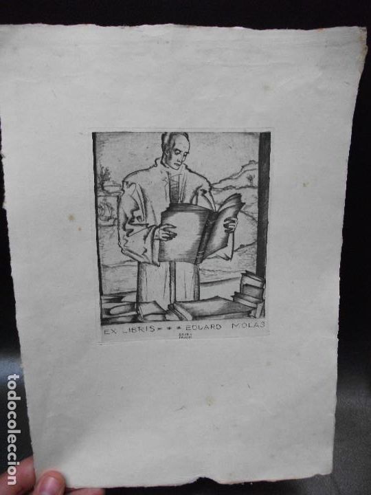 Arte: EX LIBRIS DE SEPP FRANK PARA EDUARD MOLAS AGUAFUERTE EXLIBRIS - Foto 1