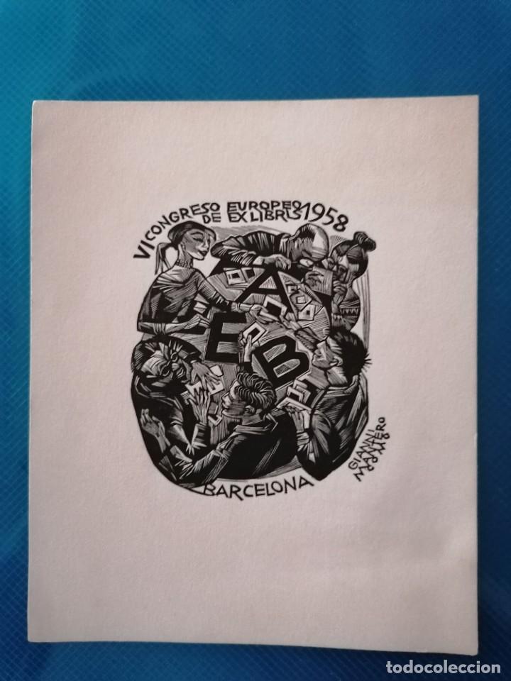 Arte: Exlibris Congreso Europeo de 1958 - Foto 1