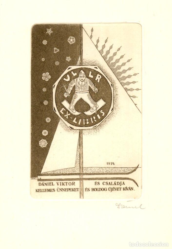 Arte: EXLIBRIS Bookplate Viktor Daniel 1926 Hungary - 15 x 11 cms - Foto 1