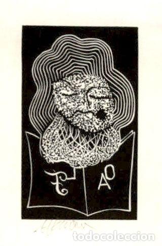 Arte: EXLIBRIS Bookplate Sigmund Hammermann Attenborg 7 x 5 cms - Foto 1