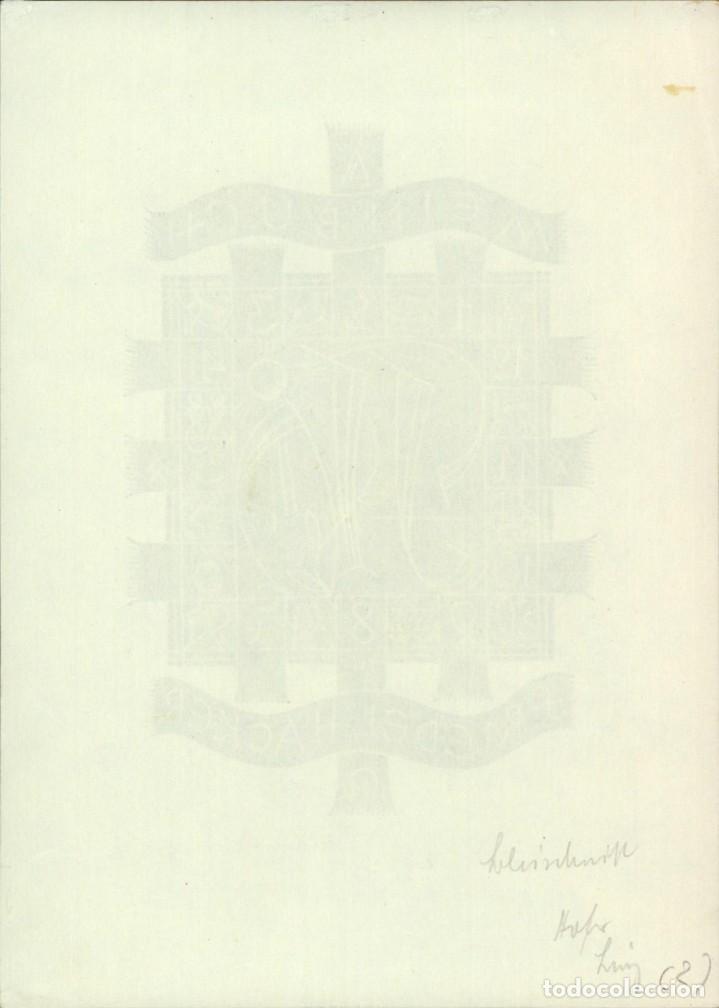 Arte: EXLIBRIS Bookplate Toni Hofer - Austria - Friede Hacker 16 x 12 cms Ex-libris - Foto 2