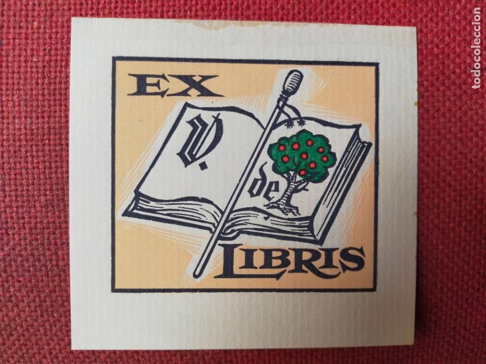 Arte: Ex libris V. de Peral, Manzano... - Foto 1